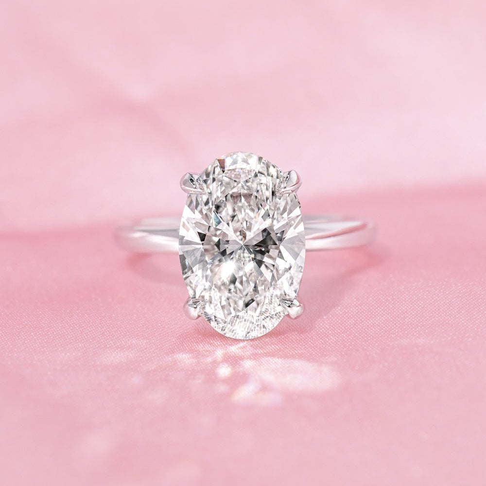 4.04ct F - VVS2 Oval Lab Diamond Kayla - PBD Engagement Rings