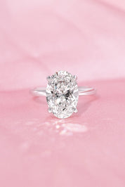 4.04ct F - VVS2 Oval Lab Diamond Kayla - PBD Engagement Rings