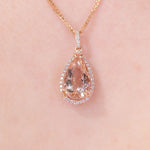 4.04ct Morganite Pendant Necklace Necklaces Princess Bride Diamonds 
