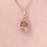 4.04ct Morganite Pendant Necklace Necklaces Princess Bride Diamonds 