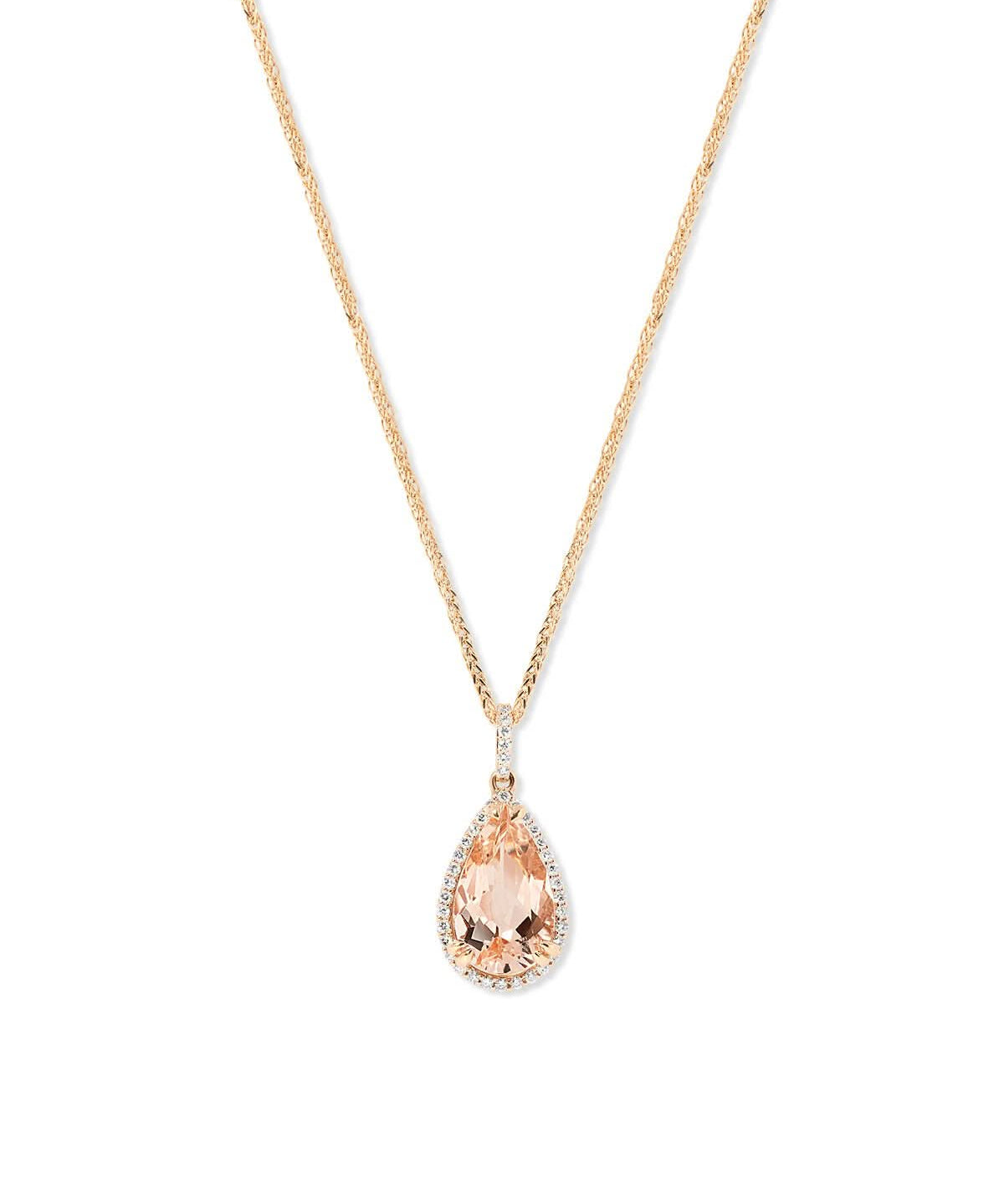 4.04ct Morganite Pendant Necklace - PBD Necklaces