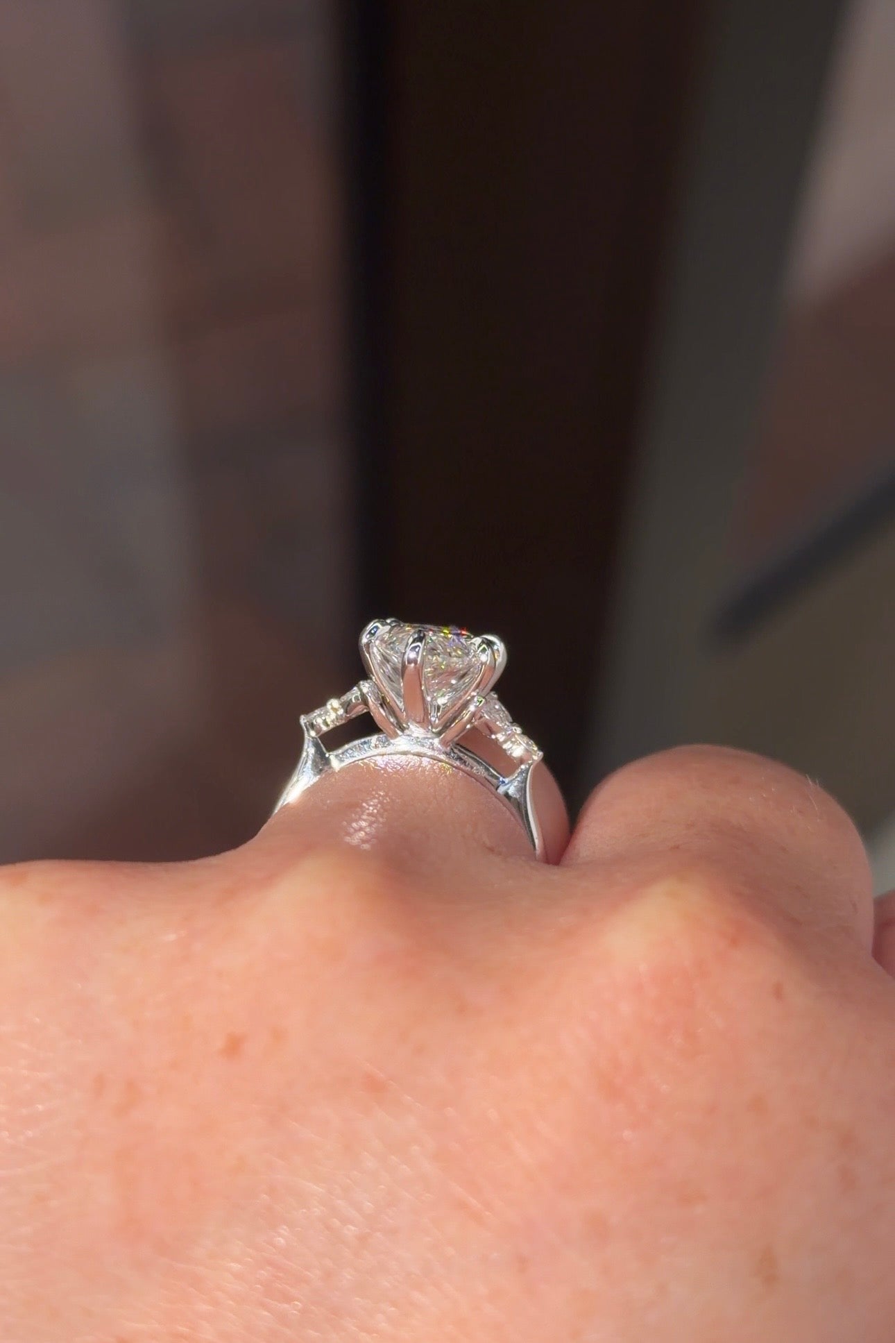 4.05ct E - VS1 Marquise Lab Diamond Sarah - PBD Engagement Rings