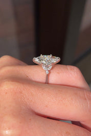 4.05ct E - VS1 Marquise Lab Diamond Sarah - PBD Engagement Rings