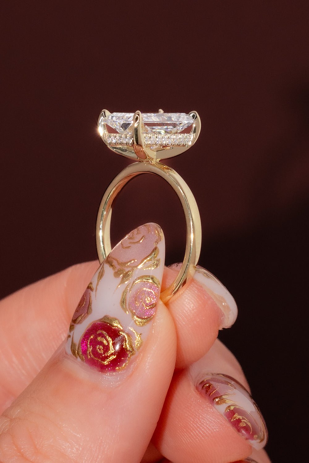 4.05ct E - VS1 Radiant Lab Diamond Kayla - PBD Engagement Rings