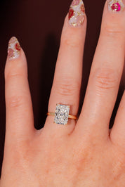 4.05ct E - VS1 Radiant Lab Diamond Kayla - PBD Engagement Rings