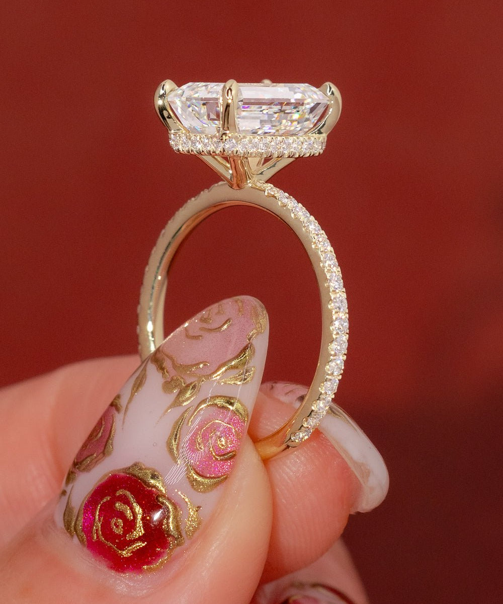 4.05ct E - VVS2 Emerald Lab Diamond Stephanie - PBD Engagement Rings