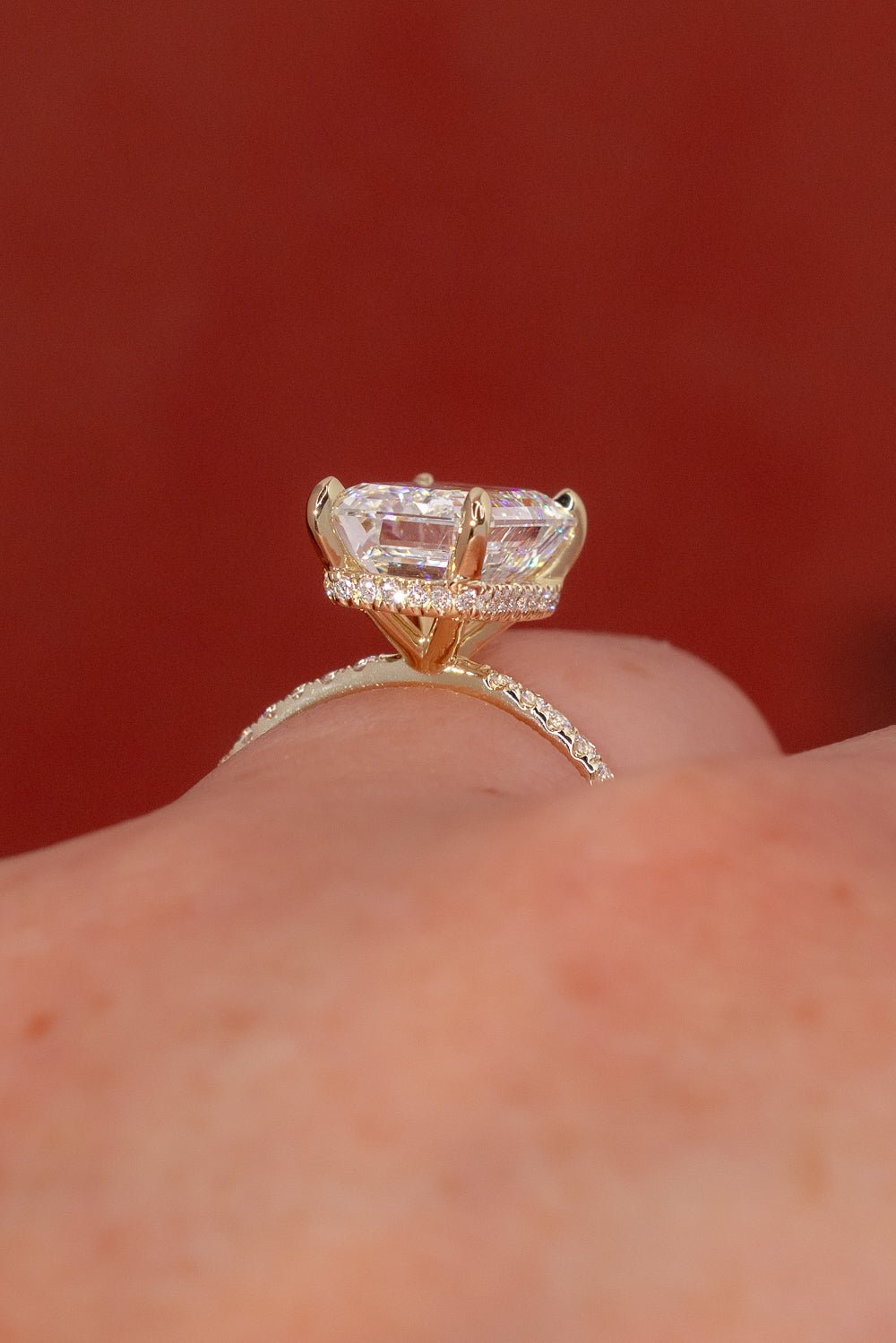 4.05ct E - VVS2 Emerald Lab Diamond Stephanie - PBD Engagement Rings