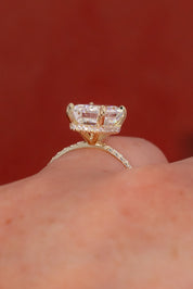 4.05ct E - VVS2 Emerald Lab Diamond Stephanie - PBD Engagement Rings