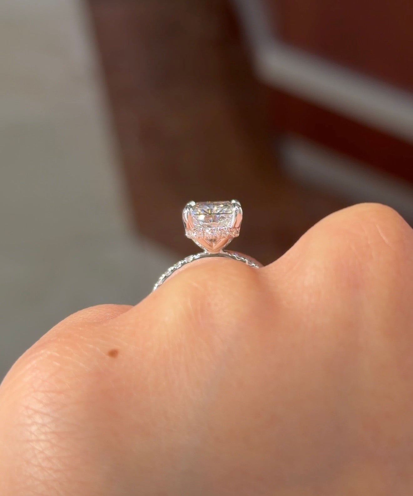 4.05ct E - VVS2 Radiant Lab Diamond Stephanie - PBD Engagement Rings