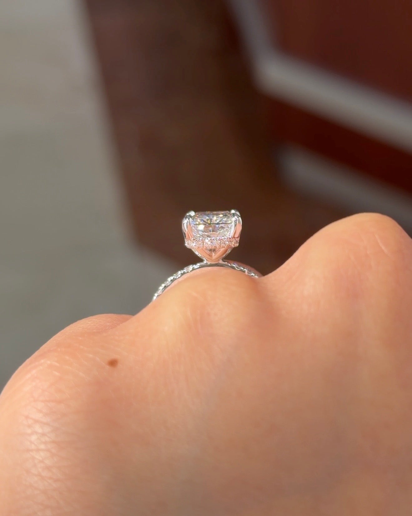 4.05ct E - VVS2 Radiant Lab Diamond Stephanie - PBD Engagement Rings