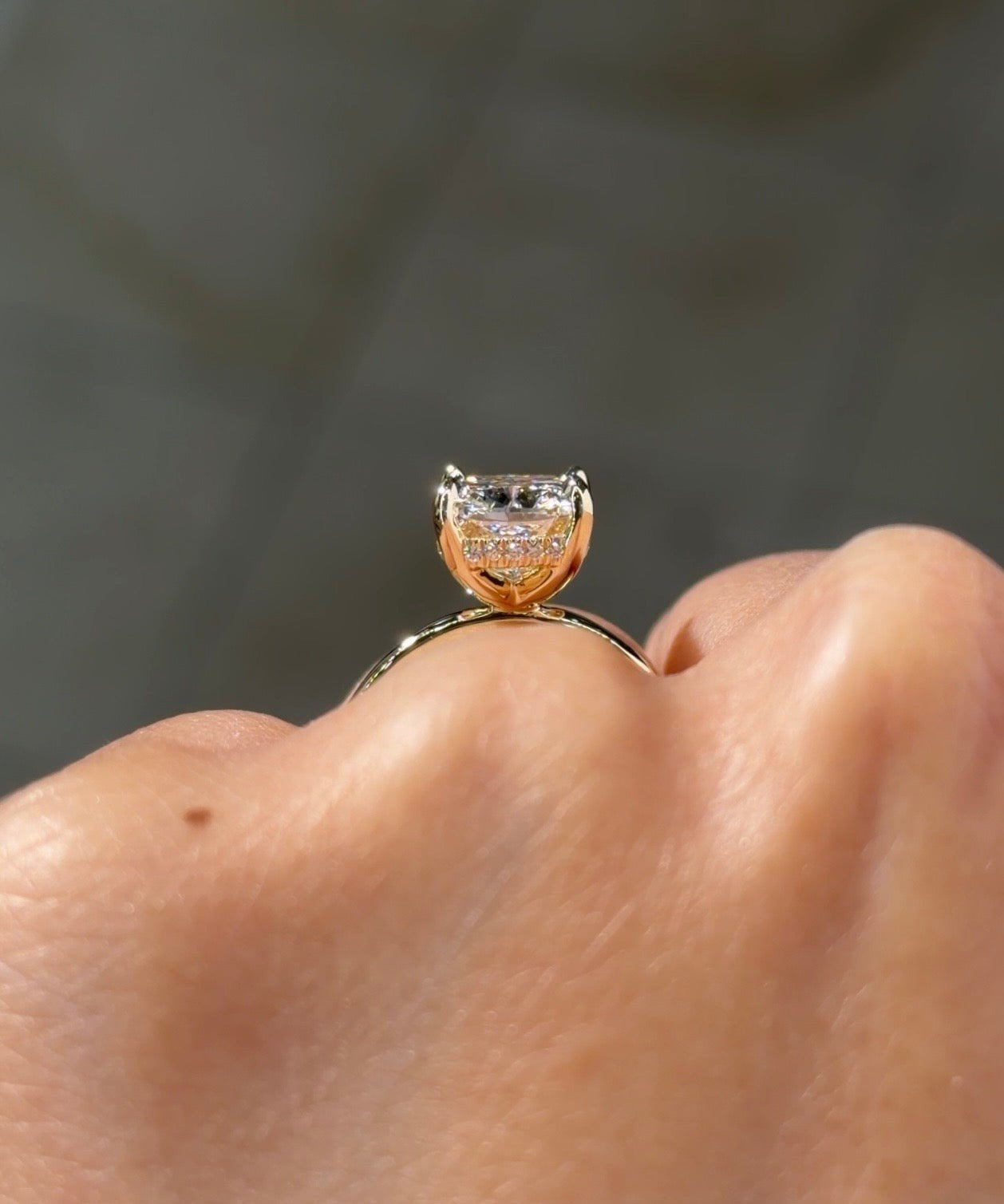 4.05ct F-VS1 Cushion Lab Diamond Kayla - PBD Engagement Rings