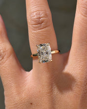 4.05ct F-VS1 Cushion Lab Diamond Kayla - PBD Engagement Rings