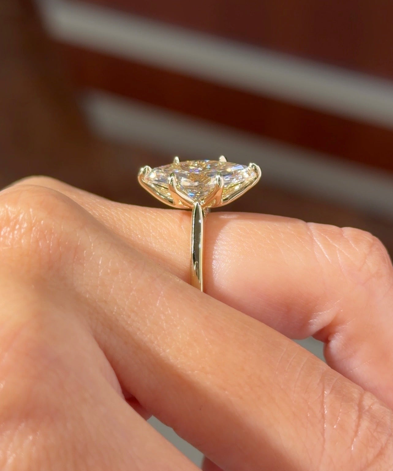 4.06ct F-VS1 Marquise Lab Diamond Hana - PBD Engagement Rings