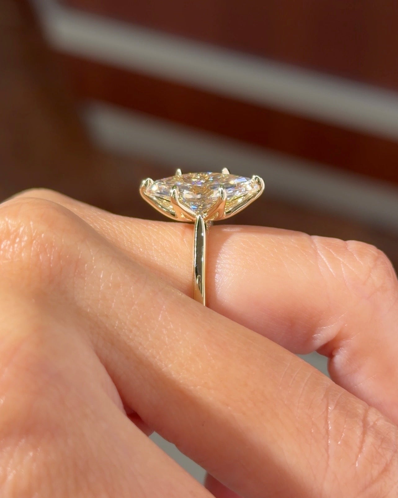 4.06ct F-VS1 Marquise Lab Diamond Hana - PBD Engagement Rings