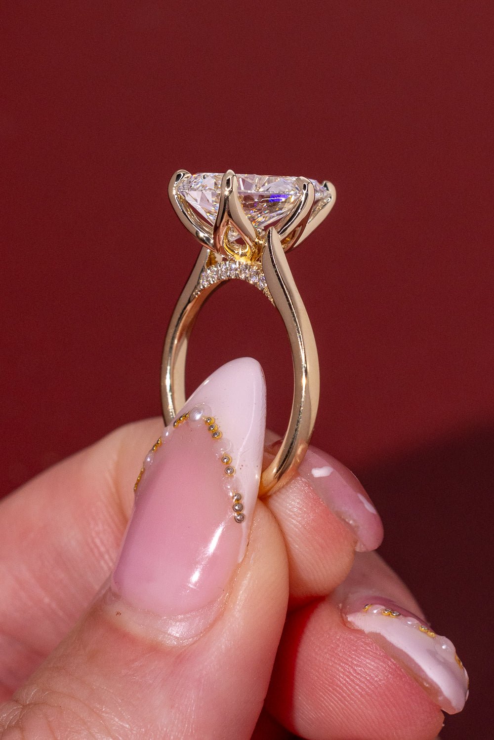 4.07ct E - VVS2 Pear Lab Diamond Hana - PBD Engagement Rings