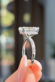 4.08ct D - VS1 Radiant Lab Diamond Stephanie - PBD Engagement Rings