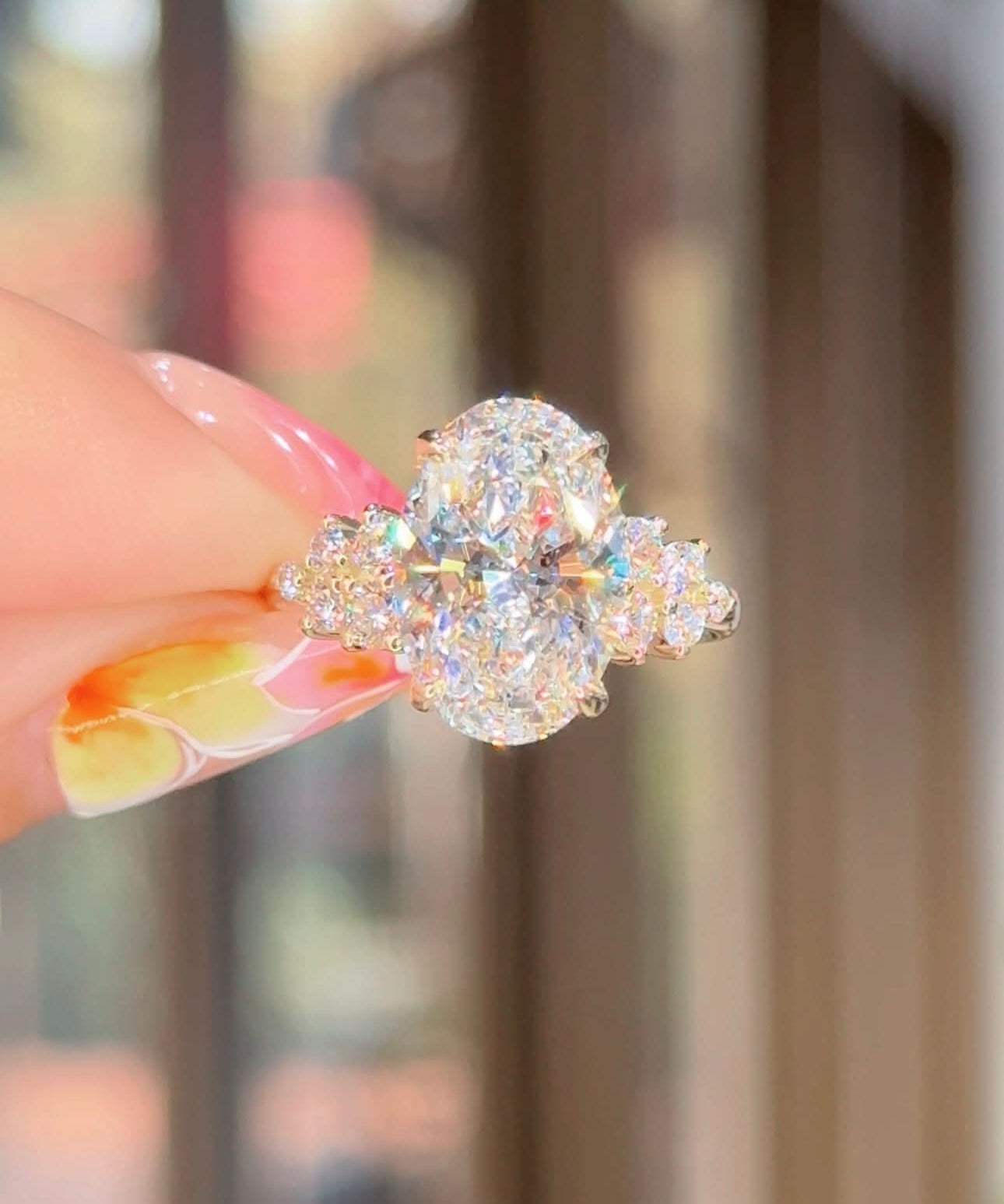 4.09ct D - VS1 Oval Lab Diamond Supernova - PBD Engagement Rings