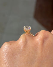 4.09ct E - VS1 Cushion Lab Diamond Kayla - PBD Engagement Rings