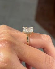 4.09ct E - VS1 Cushion Lab Diamond Kayla - PBD Engagement Rings
