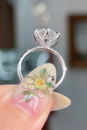 4.09ct E-VS2 Round Lab Diamond Caraline Engagement Rings Princess Bride Diamonds 