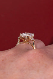 4.09ct F - VS1 Cushion Lab Diamond Meghan - PBD Engagement Rings