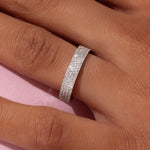 4.0mm Four Row Pavé Ring Rings Princess Bride Diamonds 