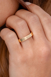 4.0mm Satin Flat Band Rings Princess Bride Diamonds 