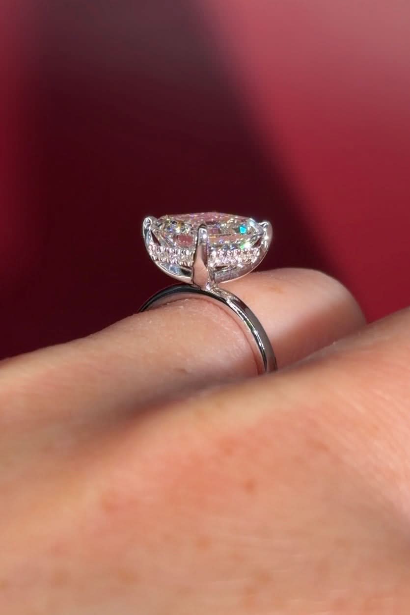 4.10ct D - VVS2 Emerald Lab Diamond Kayla - PBD Engagement Rings