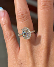 4.10ct D-VVS2 Oval Lab Diamond Kayla - PBD Engagement Rings