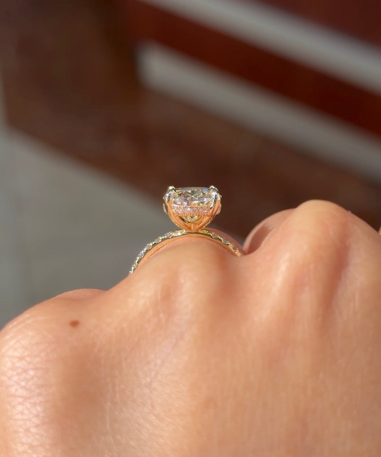 4.10ct D-VVS2 Oval Lab Diamond Kayla - PBD Engagement Rings