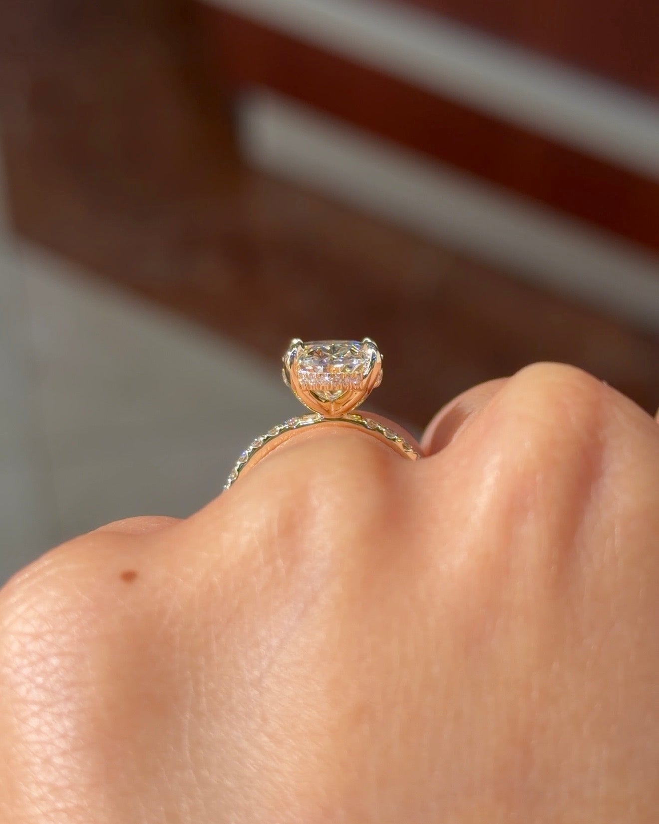 4.10ct D-VVS2 Oval Lab Diamond Kayla - PBD Engagement Rings