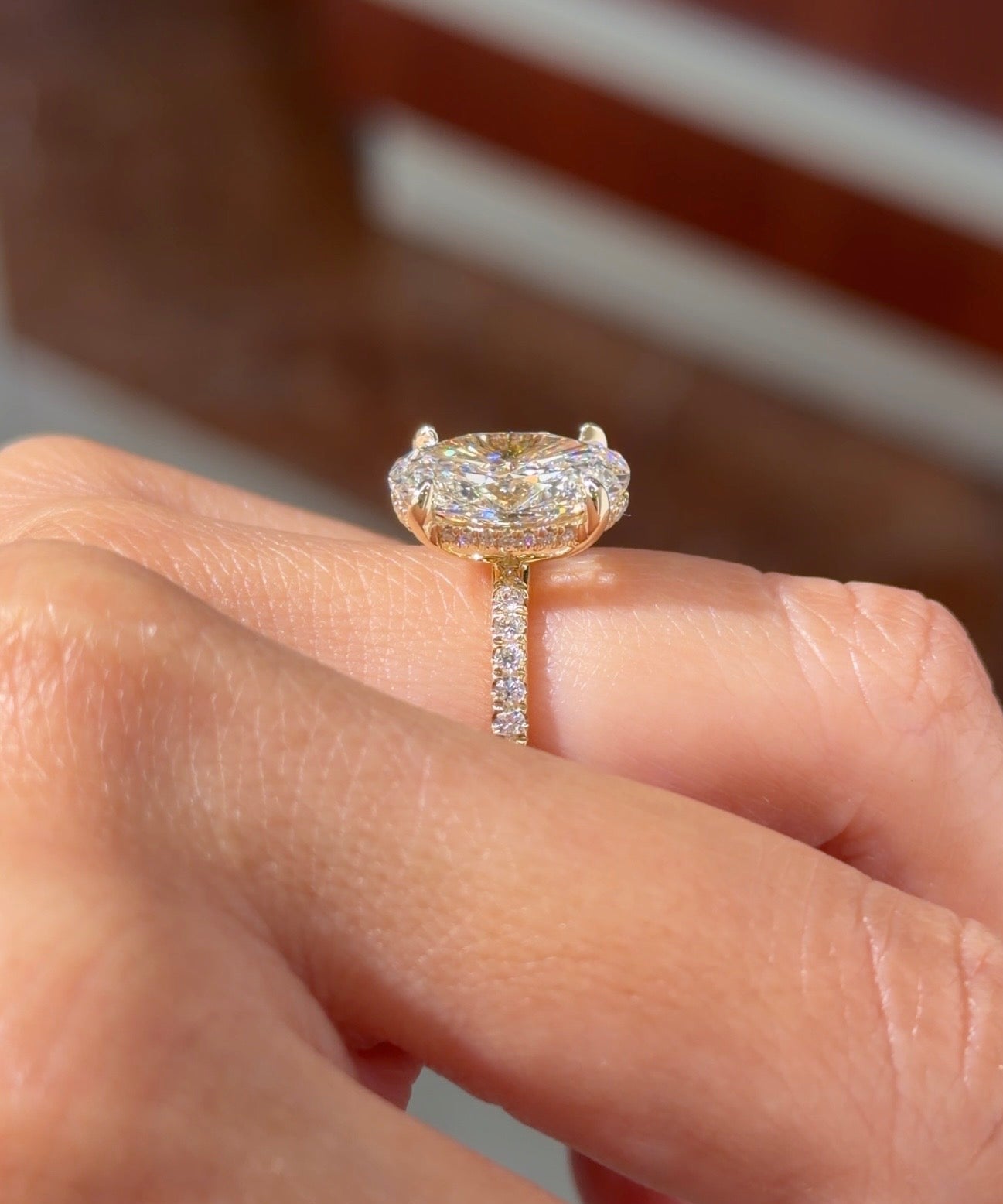 4.10ct D-VVS2 Oval Lab Diamond Kayla - PBD Engagement Rings