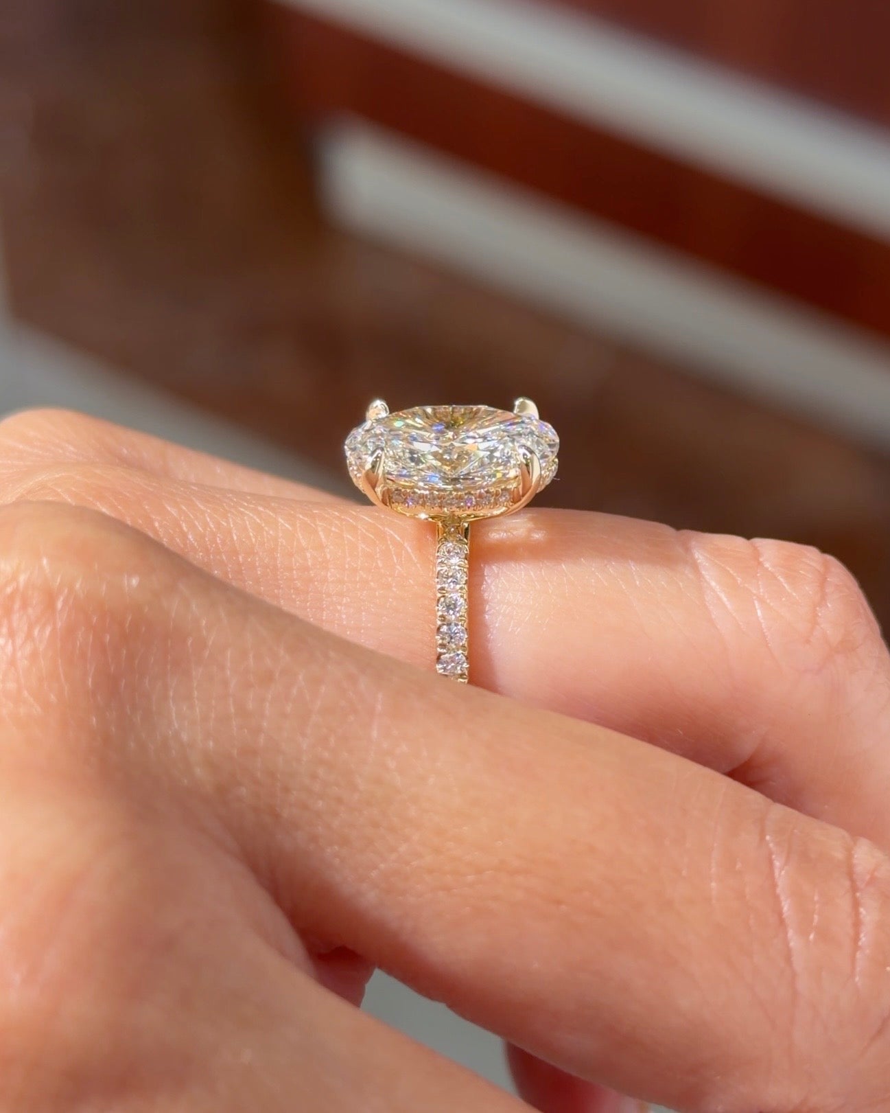4.10ct D-VVS2 Oval Lab Diamond Kayla - PBD Engagement Rings