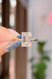 4.16ct E - VVS2 Emerald Lab Diamond Kayla - PBD Engagement Rings