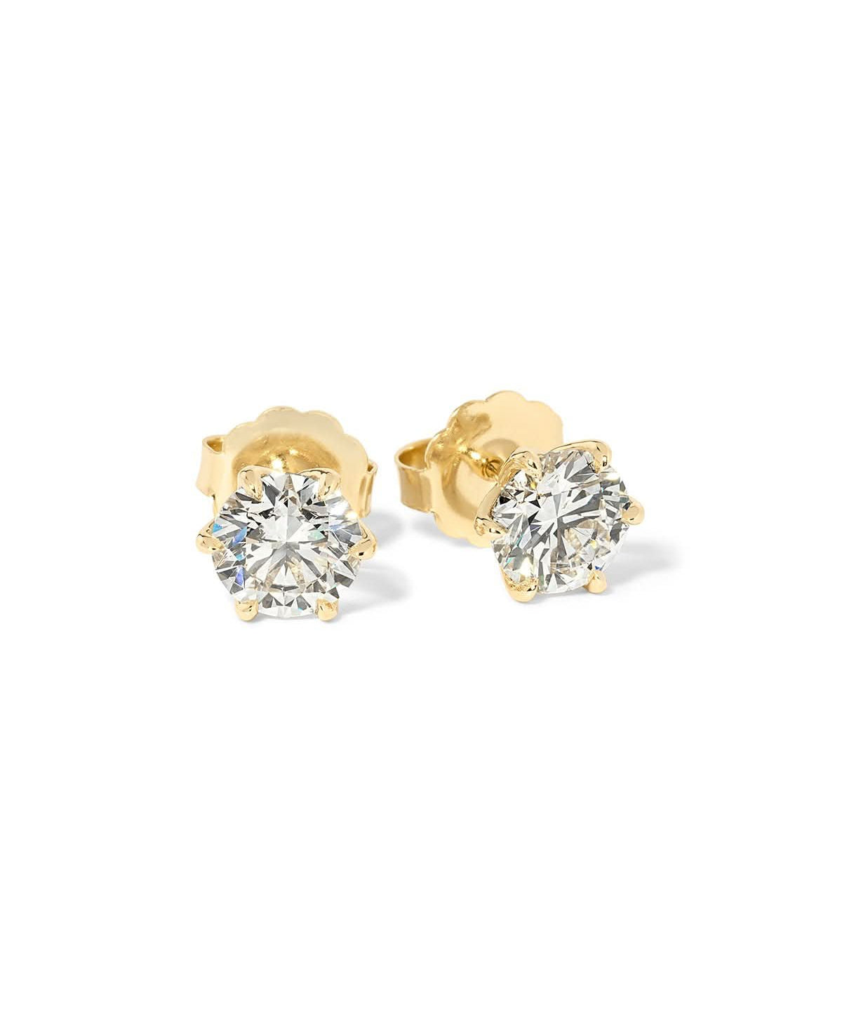 4.18ct D - VS1 Caraline Round Lab Diamond Studs - PBD Earrings
