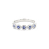 4.4mm Alexis 5-Stone Halo Sapphire Ring Rings Princess Bride Diamonds 