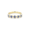 4.4mm Alexis 5-Stone Halo Sapphire Ring Rings Princess Bride Diamonds 