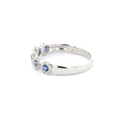4.4mm Alexis 5 - Stone Halo Sapphire Ring - PBD Rings