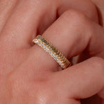 4.4mm Bandolier Double Band Rings Princess Bride Diamonds 