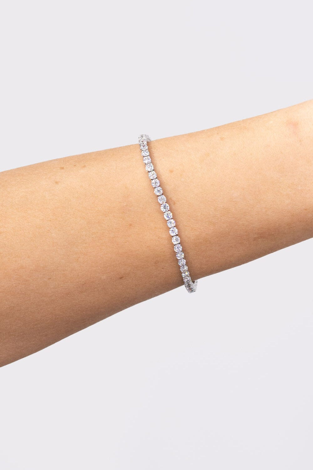 4.96ct F+ VS+ Lab Diamond Tennis Bracelet 14k White Gold Bracelets Princess Bride Diamonds 