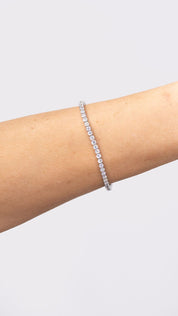 4.96ct F+ VS+ Lab Diamond Tennis Bracelet 14k White Gold Bracelets Princess Bride Diamonds 