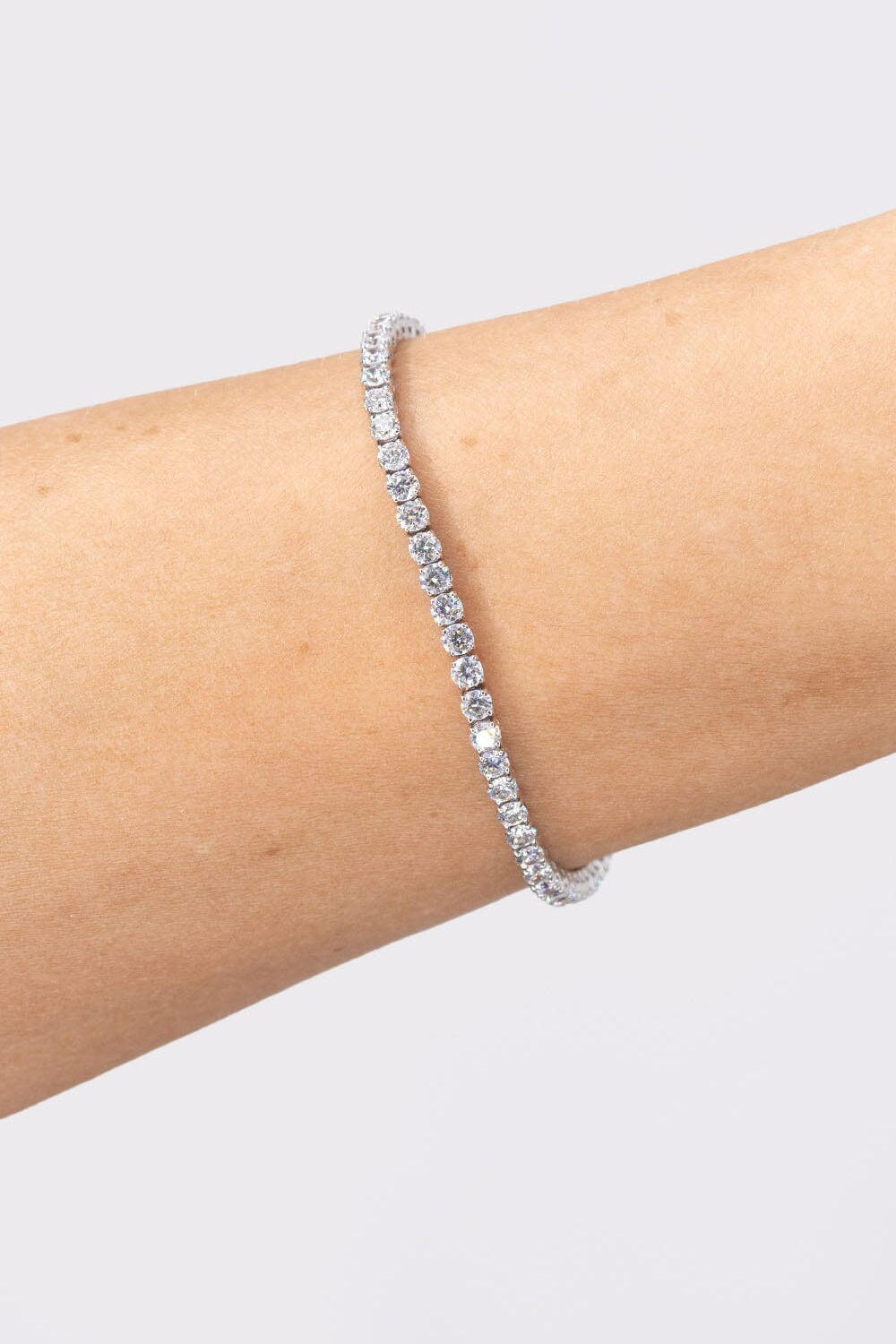 4.96ct F+ VS+ Lab Diamond Tennis Bracelet 14k White Gold Bracelets Princess Bride Diamonds 