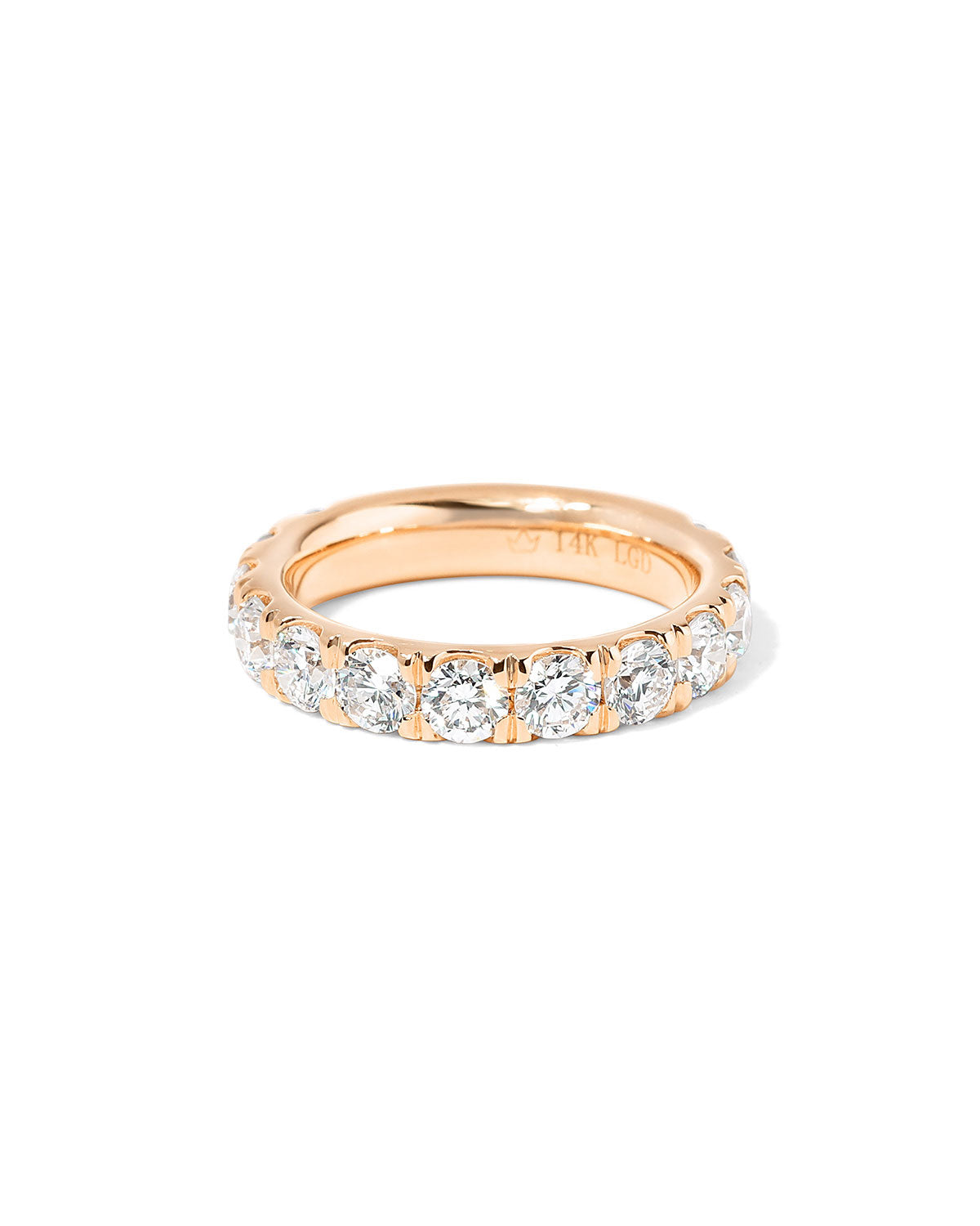4mm Core Pavé Lab Diamond Ring