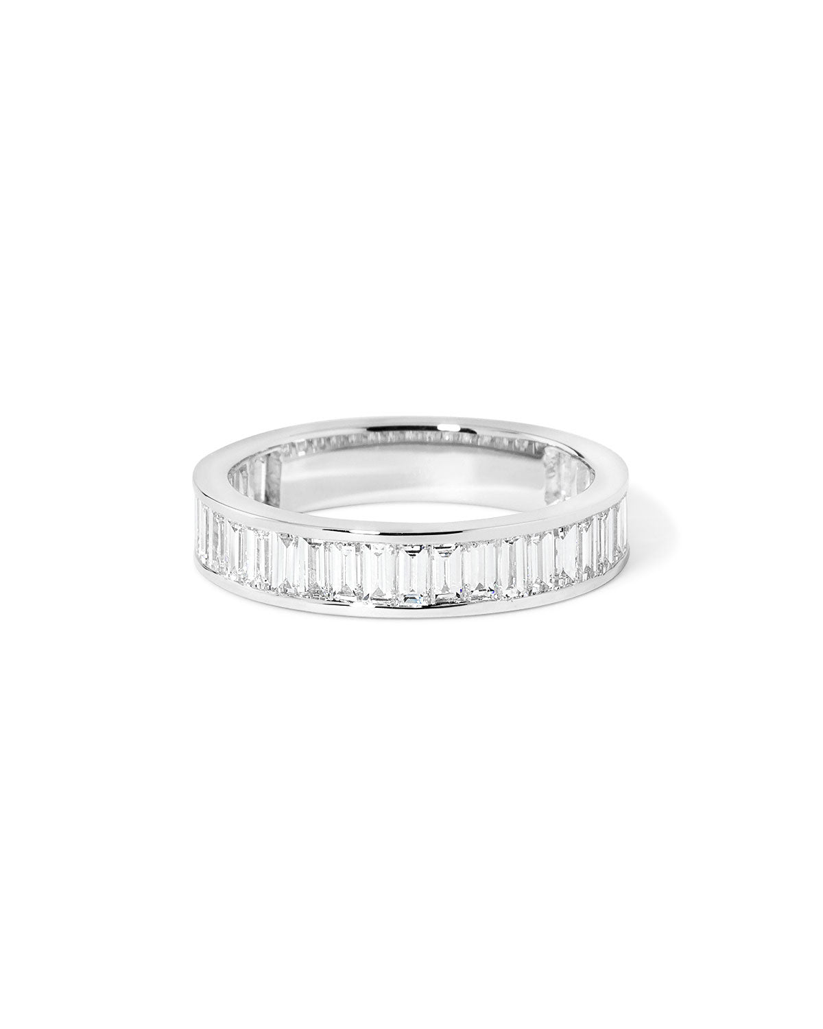 4mm Baguette Lab Diamond Channel Band