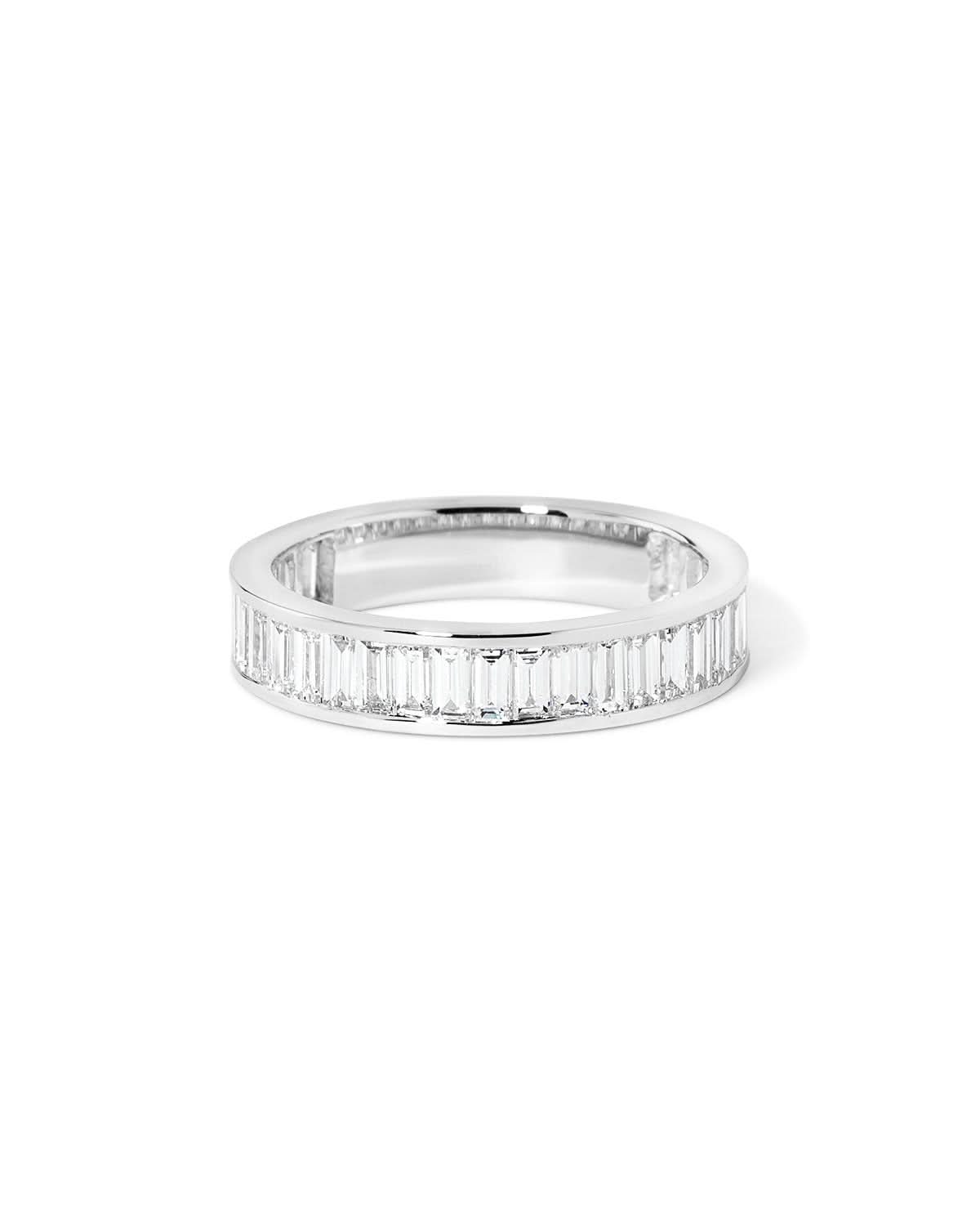4mm Baguette Lab Diamond Channel Band - PBD Rings