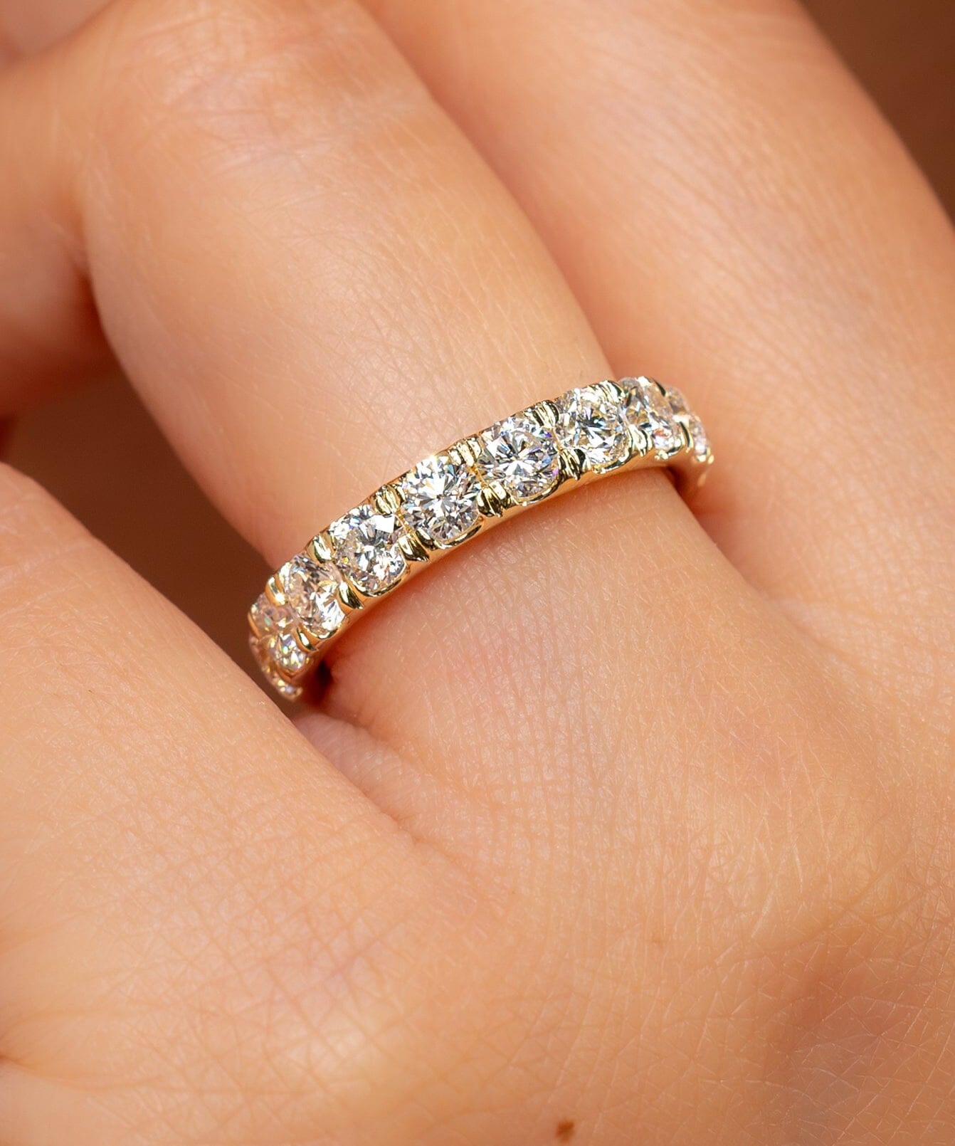 4mm Core Pavé Lab Diamond Ring Rings Princess Bride Diamonds 