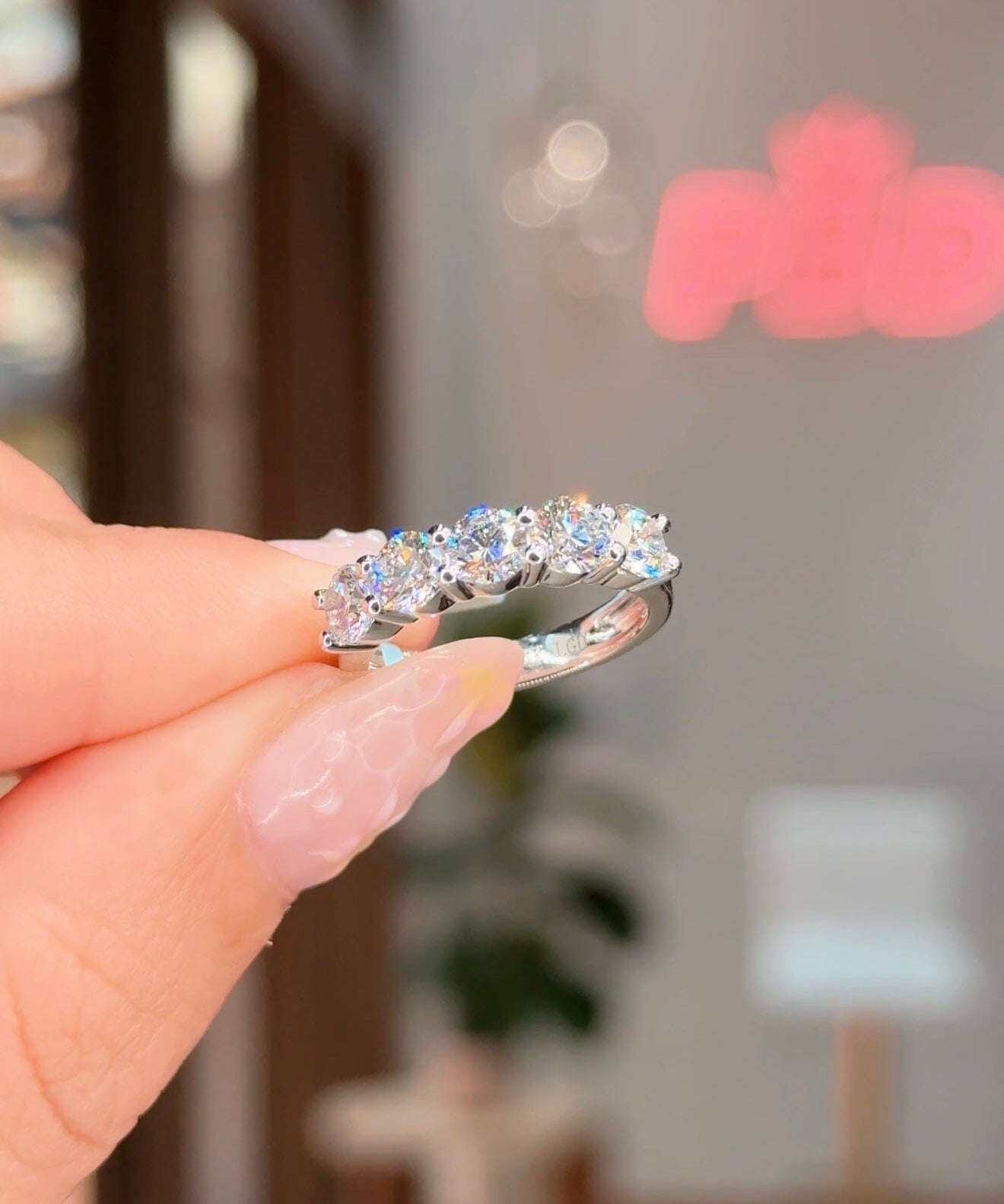 5 Stone Double Floating Diamond Ring Rings Princess Bride Diamonds 