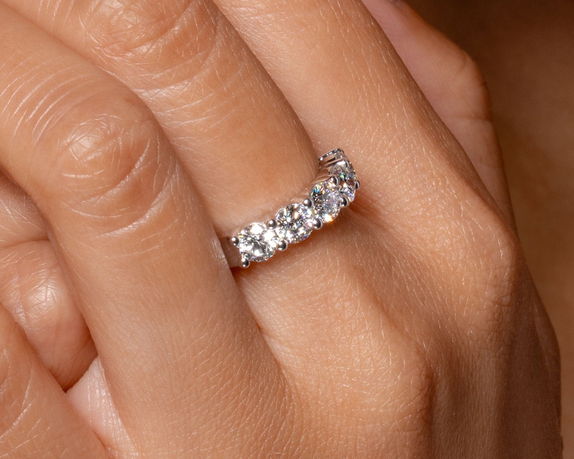 5 Stone Double Floating Diamond Ring Rings Princess Bride Diamonds 