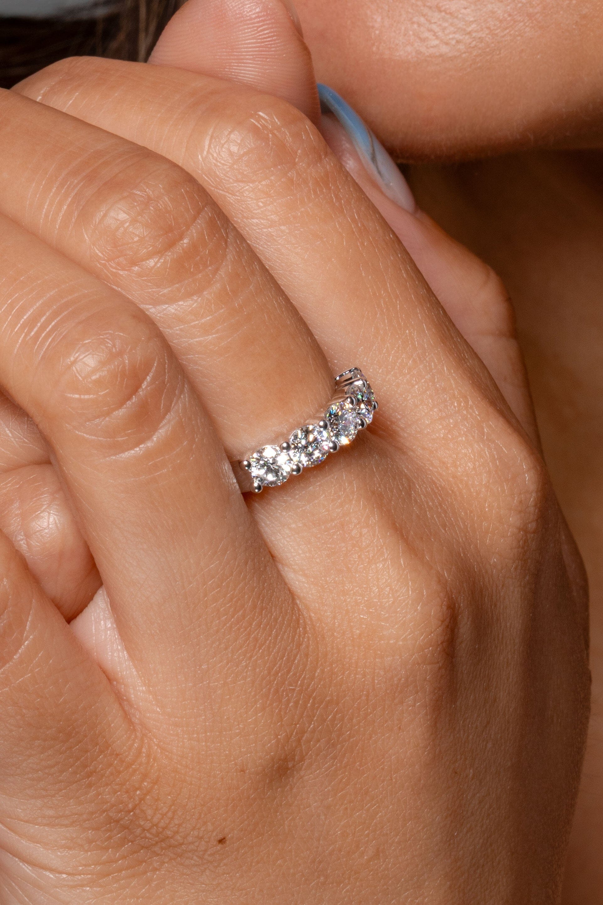 5 Stone Double Floating Diamond Ring Rings Princess Bride Diamonds 