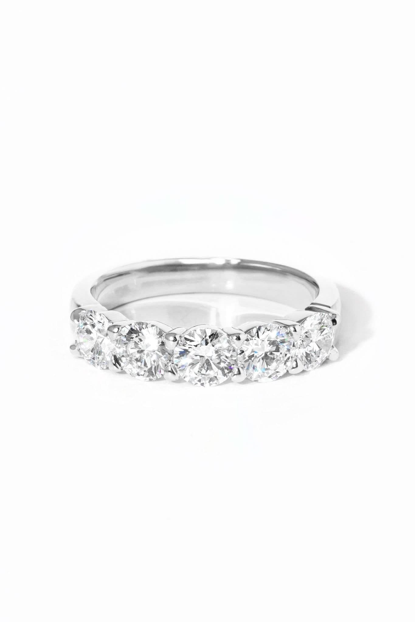 5 Stone Double Floating Diamond Ring - PBD Rings